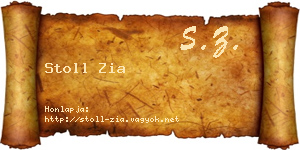 Stoll Zia névjegykártya